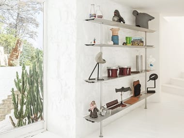 HYPÓSTILA - Wall-mounted aluminium bookcase by BD Barcelona Design