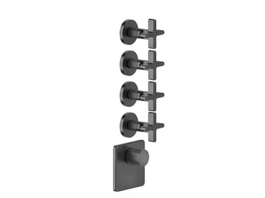 INCISO - 5 hole Recessed steel shower mixer by Gessi