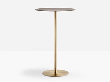 INOX round 4404 - Stainless steel high table by Pedrali