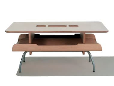 KOTATSU - Rectangular wooden coffee table with storage space by Herman Miller