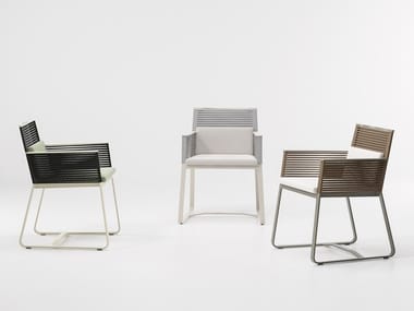 LANDSCAPE - Sled base rope garden chair by Kettal