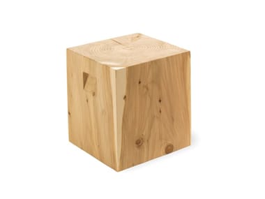 LOGOS SQUARED - Square cedarwood coffee table by Riva 1920