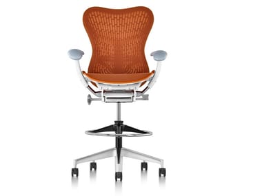 MIRRA 2 - Ergonomic swivel Butterfly fabric office stool by Herman Miller