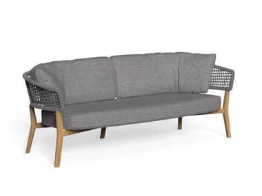 MOON TEAK - 2 seater garden sofa with removable cover by Talenti