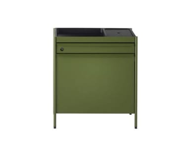 OE1 - Low steel office storage unit by Herman Miller