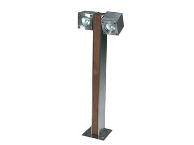 Q-BIC - Teak bollard light by Royal Botania