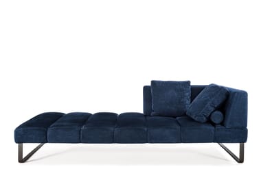 PATMOS - Sled base sectional leather sofa by Riva 1920