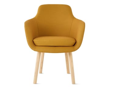 SAIBA - Upholstered fabric easy chair with armrests by Herman Miller
