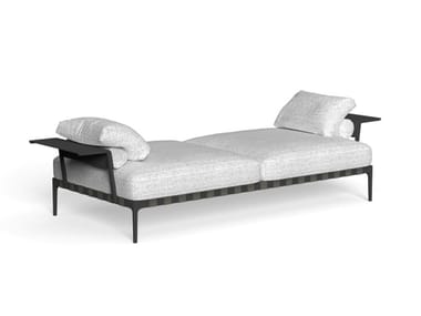 SALINAS - Fabric garden bench with removable cover with armrests by Talenti