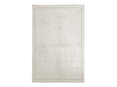 STITCH - Solid-color rectangular silk rug by Giorgetti