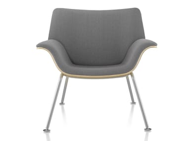 SWOOP - Upholstered fabric easy chair with armrests by Herman Miller