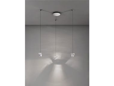 TRIPLA 3 SPOTS - LED crystal pendant lamp by Fabbian