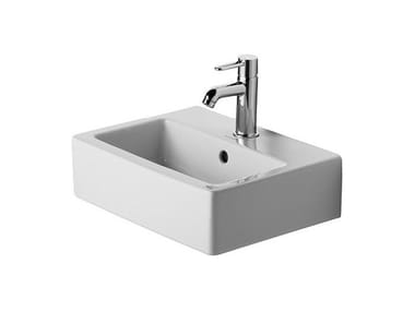 VERO - Rectangular ceramic handrinse basin by Duravit