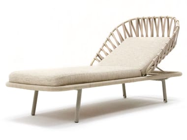 EMMA CROSS - Recliner sun lounger with castors by Varaschin