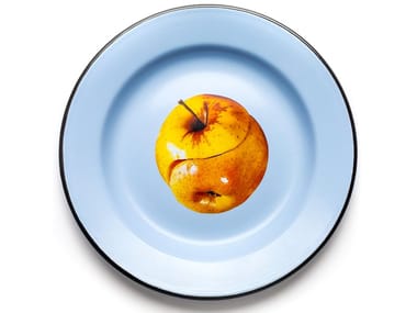 APPLE - Enamelled metal plate