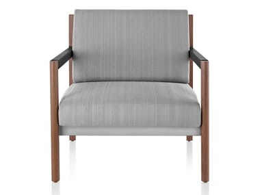 BRABO - Fabric armchair with armrests by Herman Miller