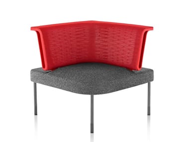 PUBLIC OFFICE LANDSCAPE - Corner armchair with armrests by Herman Miller