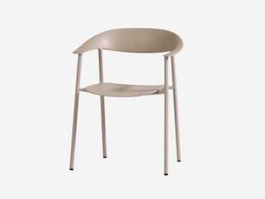 ARUM - Stackable polypropylene chair with armrests by Inclass