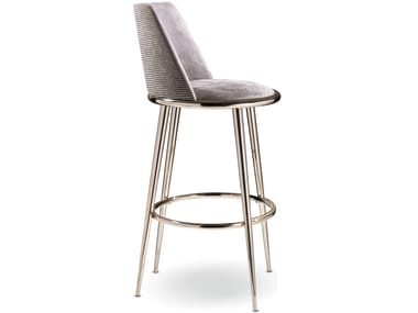 AURORA - Fabric stool with back by Cantori