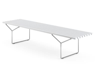 Bertoia - Steel and Wood Bench