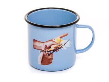 BIRD - Enamelled metal mug