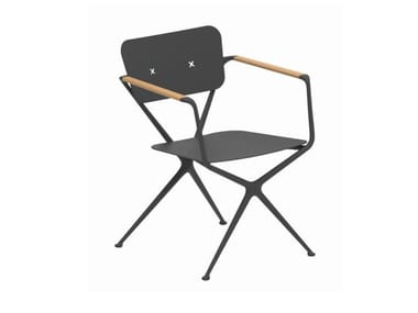 EXES - Garden chair with armrests by Royal Botania