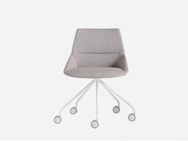 DUNAS XS - Swivel fabric office chair with castors by Inclass