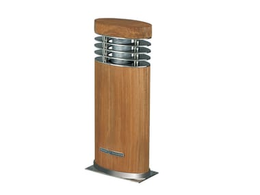 ELLIPSE - Teak bollard light by Royal Botania