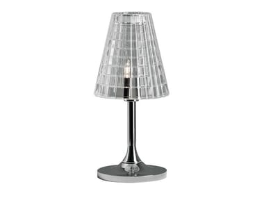 FLOW - Halogen crystal table lamp by Fabbian