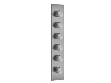 GESSI 316 - 6 hole metal shower mixer with plate by Gessi
