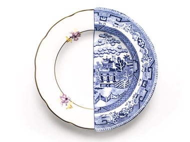 HYBRID FILLIDE - Round porcelain deep plate