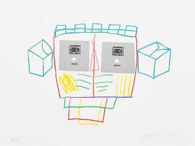 I VOLTI, SEI - Paper Silkscreen by Danese Milano