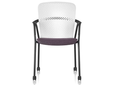 KEYN - Chair with armrests and castors by Herman Miller