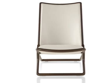 SCISSOR - Leather armchair by Herman Miller
