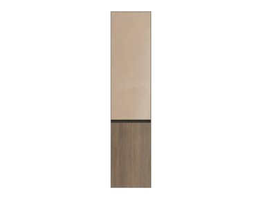 LENA - Sectional wooden wardrobe with 1 door by Lema