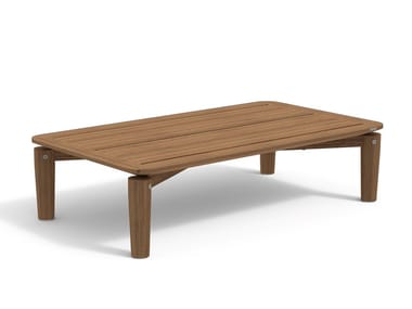 LEVANTE 013 - Low rectangular teak garden side table by RODA