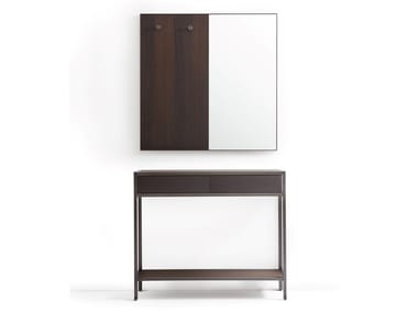 LINA - Rectangular wooden console table with drawers by Lema