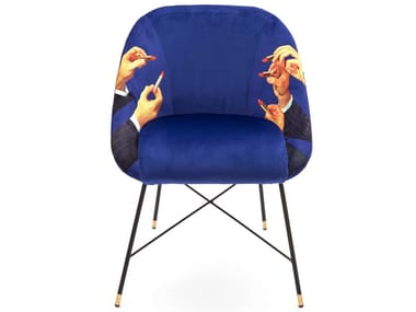 LIPSTICKS - Upholstered fabric chair with armrests