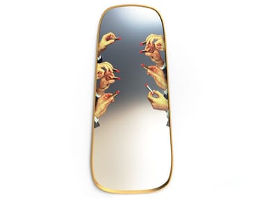 LIPSTICKS - Framed wall-mounted mirror