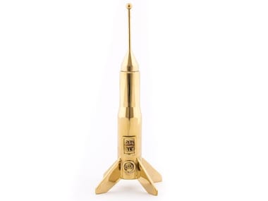 LUNAR HARD ROCKET - Brass candle holder
