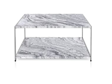 H FRAME - Square marble coffee table by Herman Miller