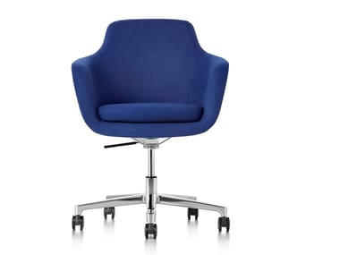 SAIBA - Swivel fabric office chair with castors by Herman Miller