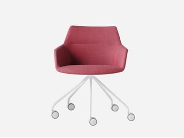 DUNAS XS - Swivel fabric office chair with castors by Inclass