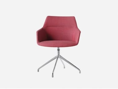 DUNAS XS - Swivel fabric office chair with armrests by Inclass