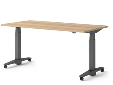 RATIO - Height-adjustable workstation desk with casters by Herman Miller
