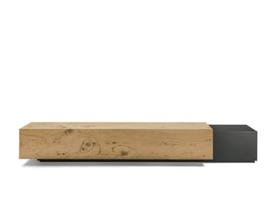 OMBRA - Solid wood and iron bench by Riva 1920