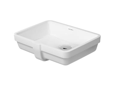 VERO - Undermount rectangular ceramic washbasin by Duravit