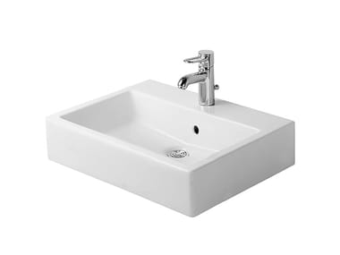VERO - Countertop rectangular ceramic washbasin by Duravit