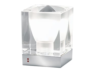 CUBETTO - Glass table lamp by Fabbian