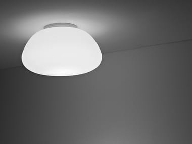 LUMI POGA - Glass ceiling lamp by Fabbian